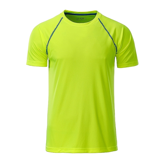 Yellow Round Neck Sports T Shirt Supplier Bangladesh